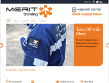 Tablet Screenshot of merit-training.com